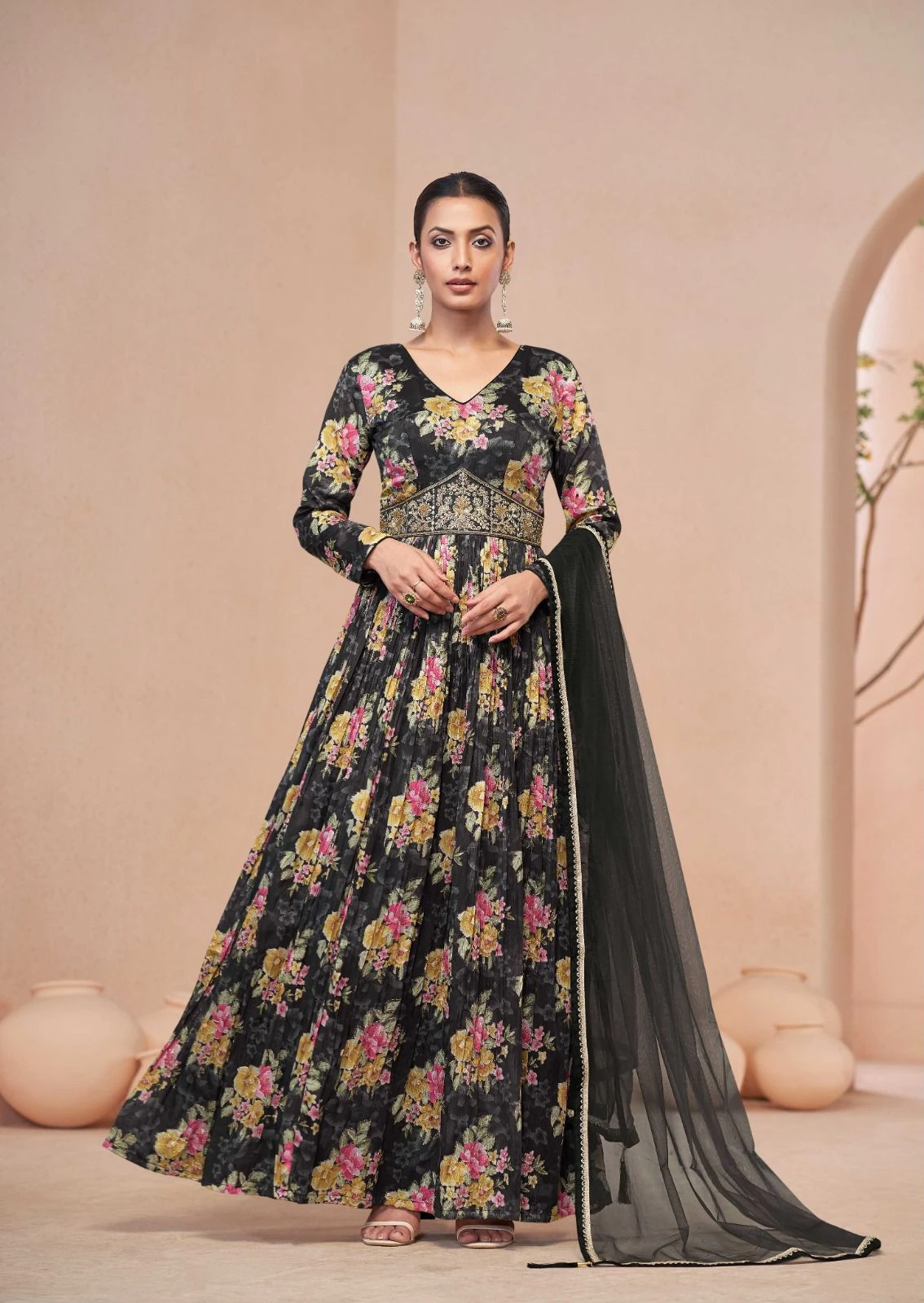 Gulkayra Designer Sajni The Elegance Of Position Print Wholesale Fancy Long Gown With Dupatta Catalog — Wholesale Kurtis, MPA wholesale from Surat - Gallery Image 5